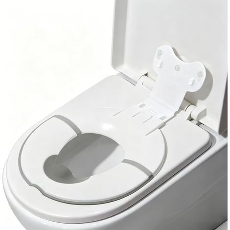 Réducteur Toilette Enfant Pliable, avec Caoutchouc Barrière à L'urine (1/5)