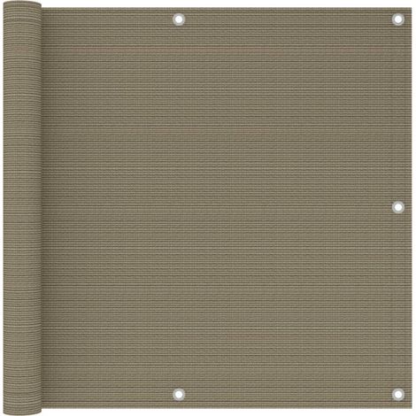 Toldo para balcón HDPE gris taupe 90x300 cm vidaXL (1/5)