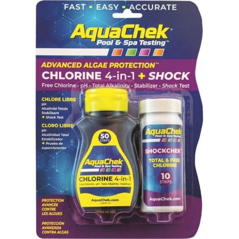Aquacheck Chlorine 4-in-1 + Shock Tester AQUACHECK - AQC-470-5016