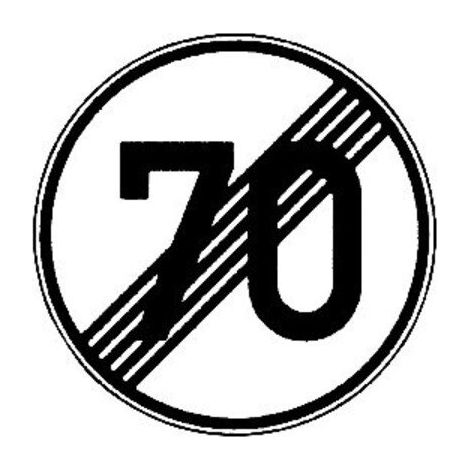 VKZ.278-70 Ronde 600mm Ende 70 km/h RAL-Gütezeichen Folie RA1 (1/2)