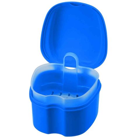 Étui de baignoire pour prothèse dentaire, boîte de rangement pour prothèse orthodontique, boîte de bain en plastique pour fausses (1/5)