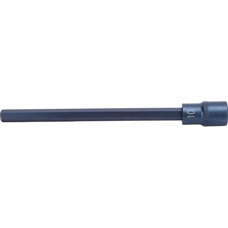 Embout douille hexagonal H10 en acier allié S2 pour clé à chocs pneumatique électrique, outillage antirouille, visserie robuste