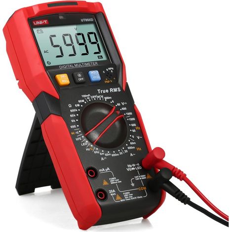 Multimètre numérique UNI - T UT89XD, portatif et haute précision, écran LCD 6 000 points, mesure True RMS (1/4)