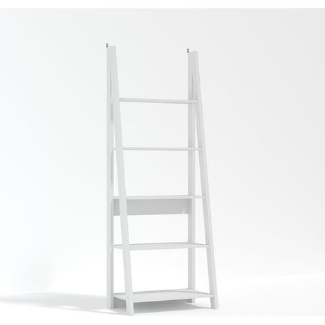 Tiva Ladder Bookcase - MDF - L38.6 x W64 x H175.4 cm - White (1/2)
