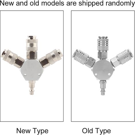 1/4"-NPT-Pneumatik-T-Stück, hergestellt in den USA / Vierwege-Schnellkupplung (1/5)
