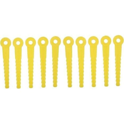 50 pièces Accessoires de Lames en Plastique de Rechange, Lame en Plastique pour Tondeuse à Gazon, tête de Coupe ABS L100 pour Tondeuse à Gazon 8mm (1/4)
