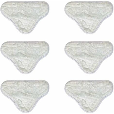 6pcs microfibre vadrouilles à vapeur tampons de nettoyage vadrouille à vapeur de remplacement compatible pour H2O X5 H20 lavable (1/3)
