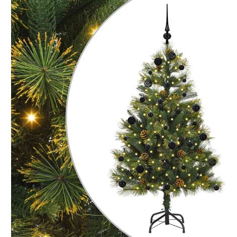 Sapin de Noël，Arbre de Noël artificiel avec branches pliables et cônes 150 cm CFW51102