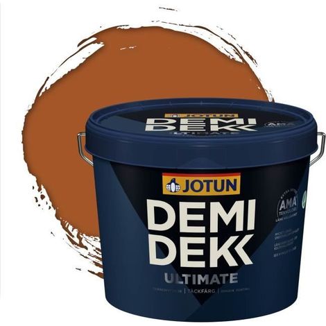 JOTUN - Peinture Bois, Lasure Opaque pour Extérieur et Intérieur Satinée - DEMI DEKK ULTIMATE - RAL 8023 - Brun Orangé - 3L (1/2)