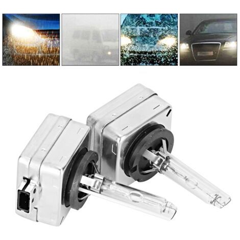 Vtizikl 2 pièces Phare au Xénon,Ampoule Xenon D1S 6000k au Remplacer Kit pour Lampe Xénon de Voiture HID 35W 6000K
