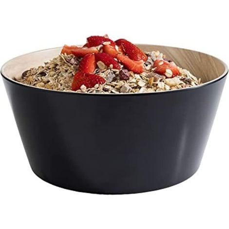 Schale Frida, Bol, Bol en mélamine, Ø 22 cm, hauteur 10,5 cm, beige/noir, pour une capacité de 2,2 litres (1/5)