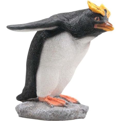 Pingouin huppé en résine Plonge