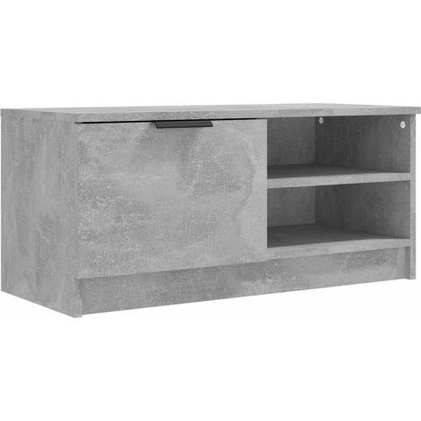 Mueble de TV madera contrachapada gris hormigón 80x35x36,5 cm vidaXL (1/5)