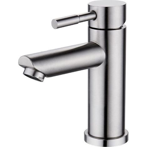 Bassin froid robinet de salle de bain durable cuivre finition chrome cartouche aérateur facile à nettoyer ou à remplacer (1/5)