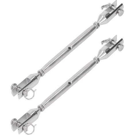 Lot de 2 connecteurs droits en acier inoxydable, accessoire pour câble métallique, connecteur, verrou de câble de traction M5 (1/5)