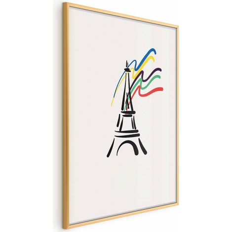 Poster – Eiffelturm und Farben (1/4)