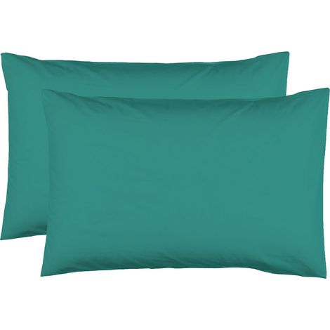 2 Taies d'Oreiller 50 x 70 cm - Vert Turquoise