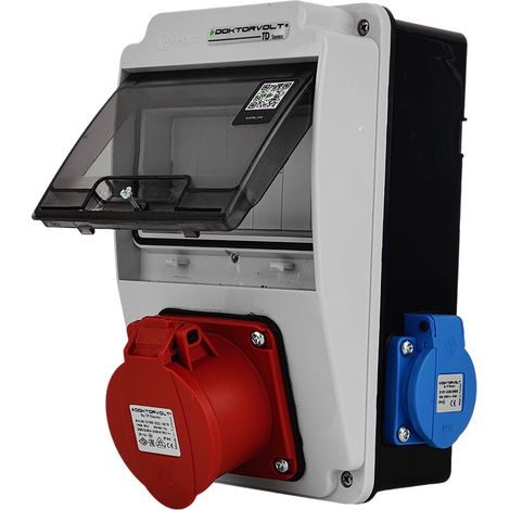 Tableau électrique de chantier XS 16 A 2x230 V sans protections, IP44, prises Doktorvolt DV-5121-F (1/5)