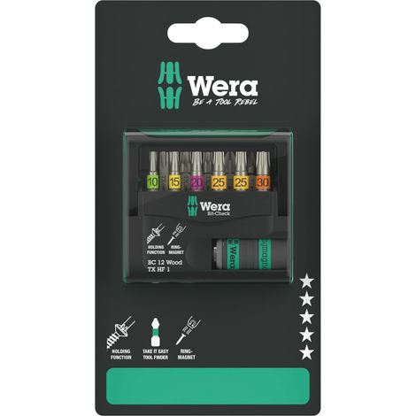 Wera Set Bit-Check 12 set di attrezzi professionale legno (1/5)