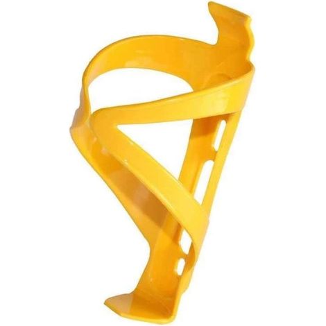 Porte-bidon pour VTT et vélo de route, plastique haute résistance, 22 g, vis et clé incluses – 148 mm (H) x 73-80 mm (L), jaune (1/4)