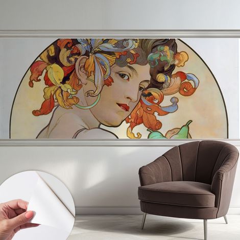 Papier peint autocollant avec imprimé décoratif pour salon et chambre à coucher Installation facile Art nouveau coloré 250x104 cm (1/5)