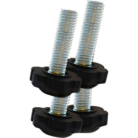 Nivelador pomo, modelo nv08, de abs con acabado en negro, m8, ø25 x 38 mm, blister