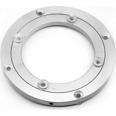AIDUCHO Drehteller aus robuster Aluminiumlegierung mit Kugellager, leichtgängige runde Drehplatte für Esstische, geeignet für gewerbliche Nutzung und Wohnzimmer, 6 Zoll (1/5)