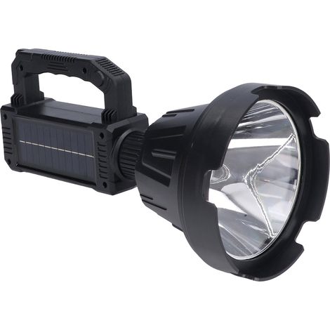 Projecteur solaire multifonction P50, lampe LED puissante avec 6 modes d'éclairage, lentilles multiples, étanche, pour randonnée, camping, voyage, urgence domestique (avec batterie intégrée) W5110 (ta (1/5)