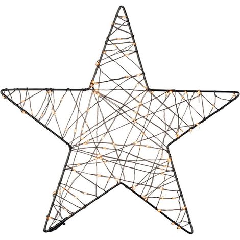 Figure microled étoile en maille extérieure 38 cm avec lumière chaude (1/2)