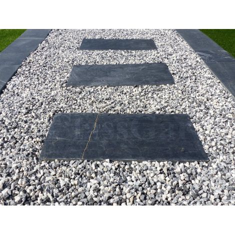 Classgarden – Gravier zébré 6-12 mm – Big-Bag 1000 kg – Couverture 25 m² avec 40 kg/m² – Mix gris, noir et blanc pour allées décoratives