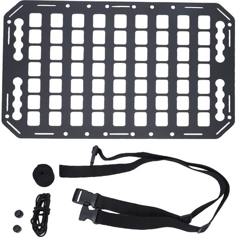 Ortviai Panneau MOLLE en aluminium 483 x 311 mm pour rails L – Organisation de chargement polyvalente pour camion, SUV, camping-car et remorque