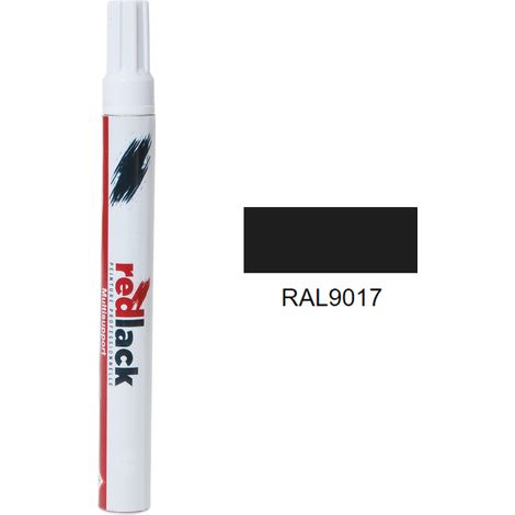 Feltro Vernice per ritocchi 8 ml – RAL 9017 – Nero traffico – satinata – multisupporto – Redlack