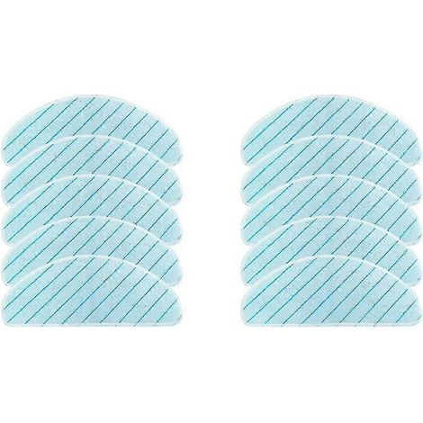 Lingettes de balai en microfibre lavables, compatibles avec les aspirateurs Ecovacs Deebot Ozmo T8 Aivi, T9, T9 PRO, T9 MAX et T9 Strong, lot de 10 (1/4)
