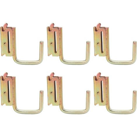 6 pièces E Track J crochets galvanisés 3.5 pouces cintre en métal raccord à ressort pour remorque fermée fourgon semi-camions (1/5)