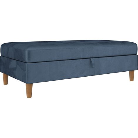 LillyPouf avec rangement en velours bleu (1/5)