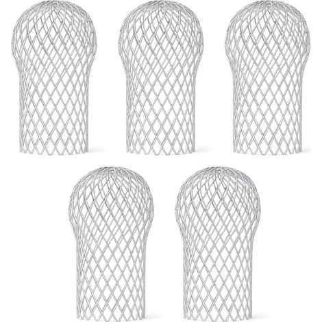 5pcs Crapaudine de Protege gouttière Contre Les Feuilles, Grille de Protection de gouttiere en métal Anti Feuilles Flexible et Durable pour Maison Avant Toit Tuyau de Descente