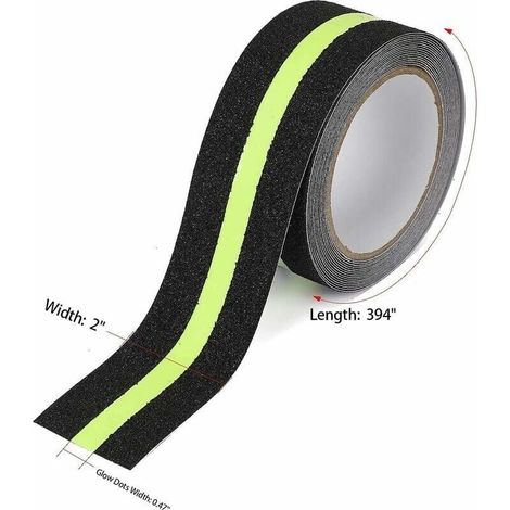Nastro antiscivolo luminoso da 10 m x 5 cm per gradini di scale interne ed esterne (1/4)