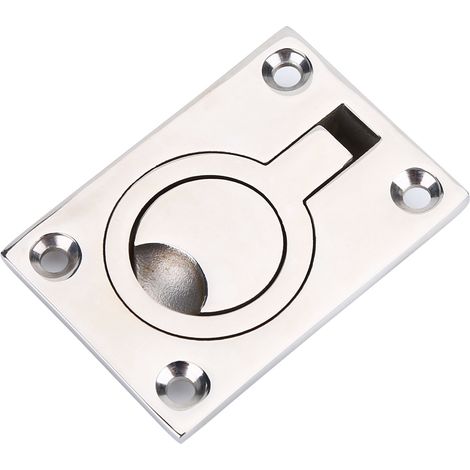 Poignée annulaire en acier inoxydable intégrée à une trappe de rangement, poignée de levage pour armoire de rangement, quincaillerie marine pour yachts (1/5)