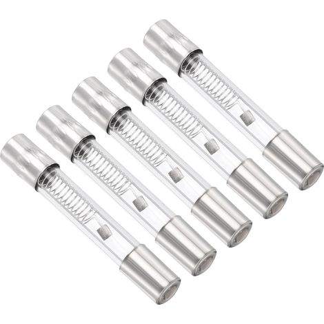 0.7A 5KV Microwave Fuse x 5pcs Universal Replacement Glass Tube for Microwave Oven, [Silver Tone] (1/5)