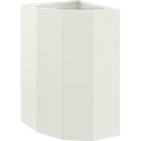 Maison Exclusive - Vaso d'angolo Bianco 30 x 30 x 50 cm Acciaio