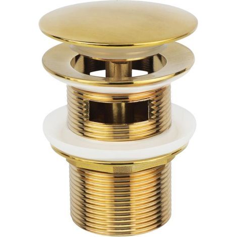 Bouchon de vidange de baignoire autoportante doré, compatible avec le kit de raccordement de vidange de baignoire autoportante (1/4)
