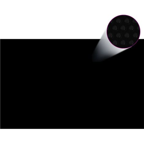 Cubierta de piscina rectangular PE negro 800x500 cm vidaXL