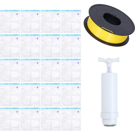 20 Sacs d'Étanchéité sous Vide avec Pompe à Air pour Filament PLA Imprimante 3D