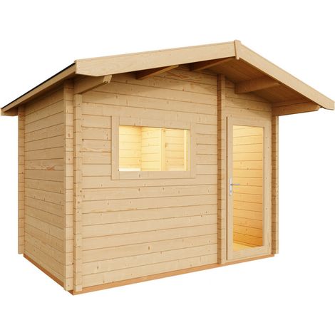Infraworld Gartensauna Terra 3 Außensauna mit Vorraum Saunahaus 341 x 230 cm (1/5)