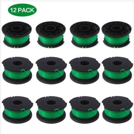 12 replacement SF-080 spools for electric lawnmowers - Compatible with various lawnmower models - Ideal for garden maintenance -