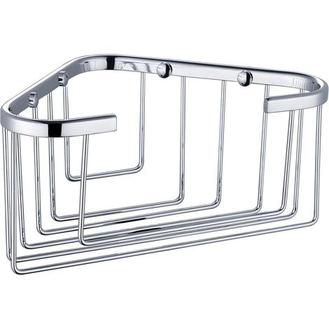 RAK Chrome 150mm x 105mm x 28mm Single Deep Corner Basket - RAKOP10626