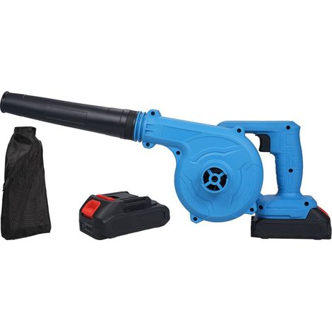 Souffleur de feuilles sans fil 20V avec 2 batteries 2.0Ah et chargeur, vitesse variable, léger pour jardin
