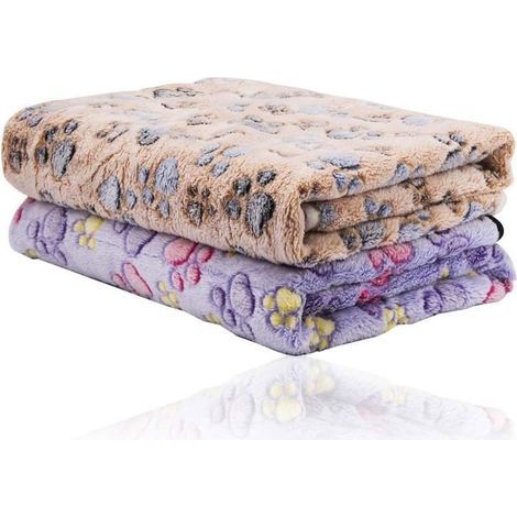 2-Pack Absorbent & Washable Dog Blankets, Soft Pet Towels (76x52 cm), Perfect for Bathing & Grooming