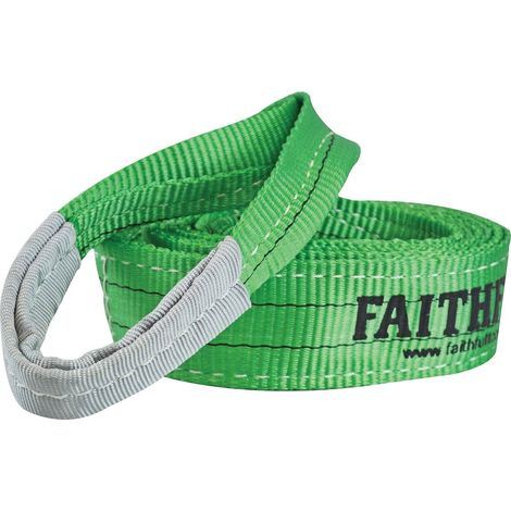 Faithfull XLP-02 2 METRE Lifting Sling Green 2 Tonne 60mm x 2m FAITDLS2T2M (1/4)