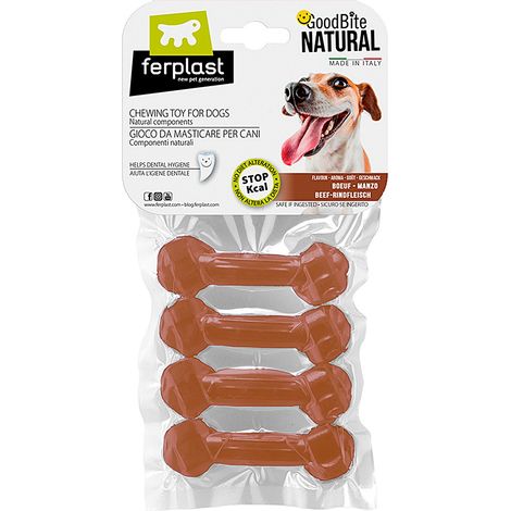 osso masticativo naturale al manzo, 15 grammi 4 pezzi  - ferplast (1/2)